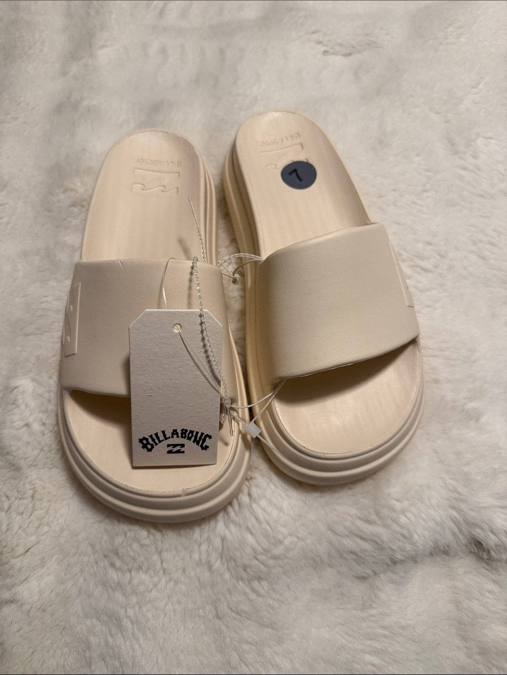 Billabong Cream Slide Sandals
